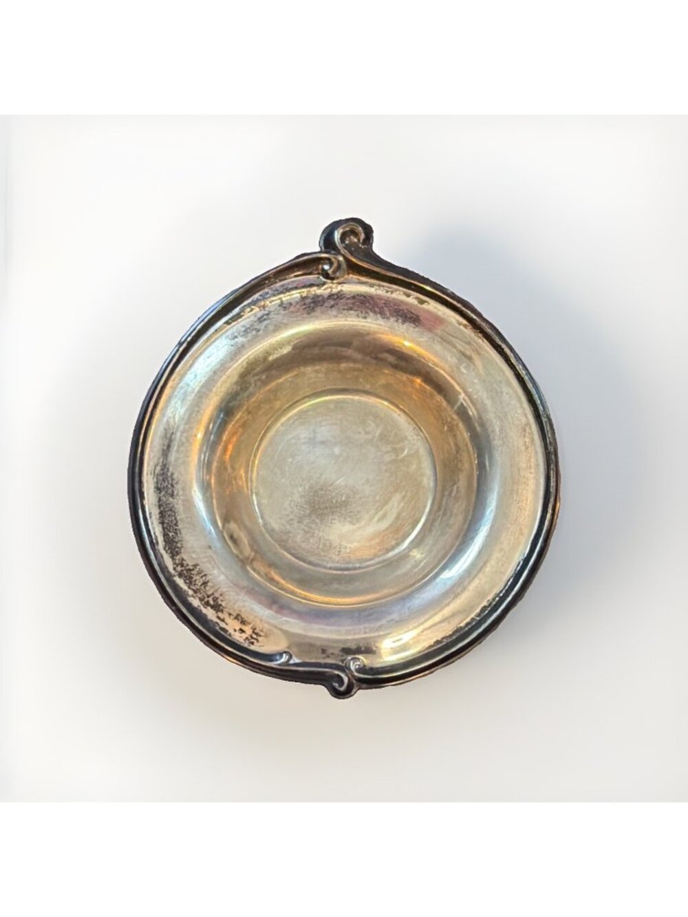 The International Silver Company Vintage Small 6 Inch Bowl Dish Patina Ornate